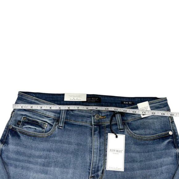 NWT Judy Blue Slim Fit Jeans Blue Waist 32 - Picture 4 of 11